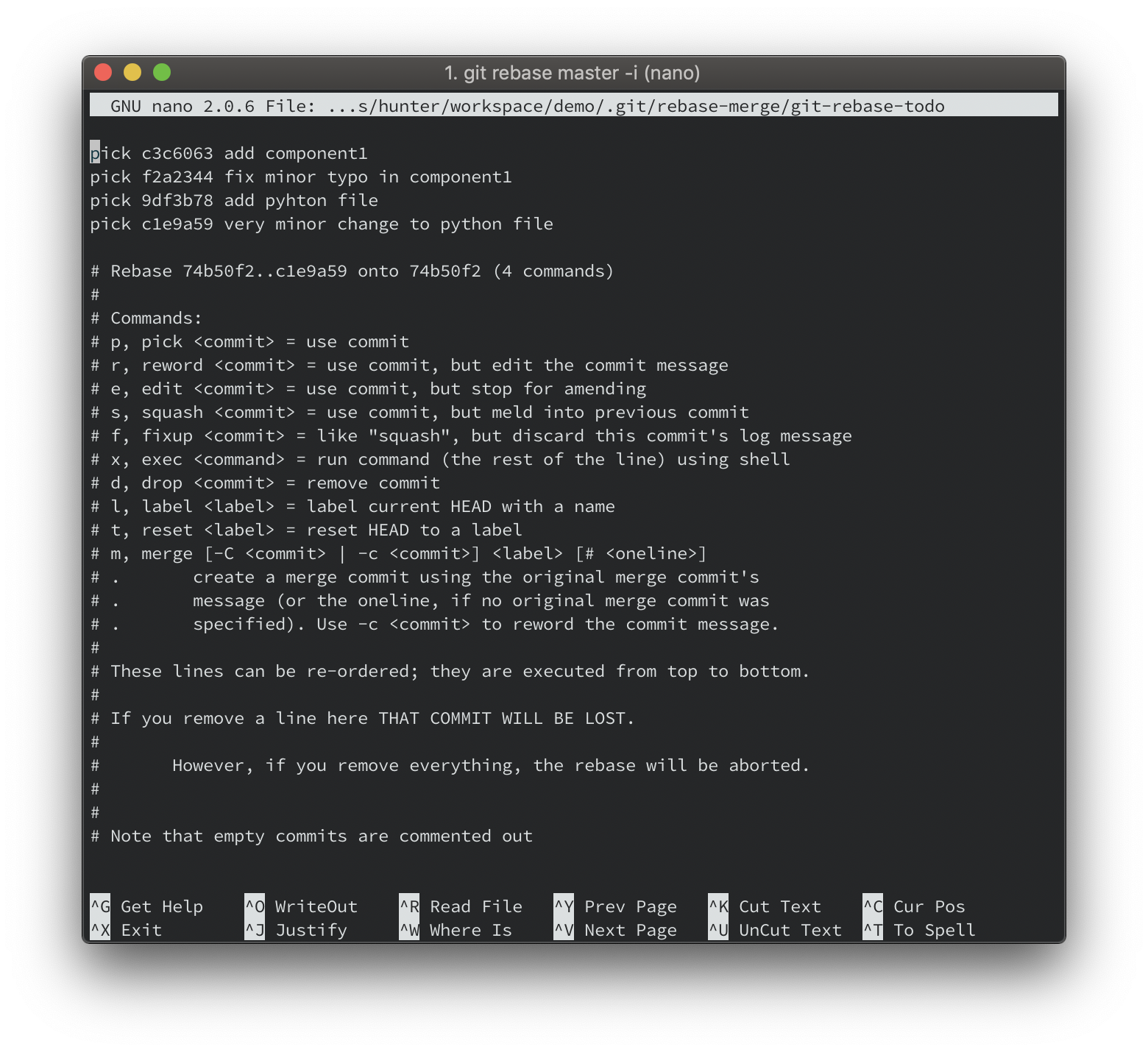 git interactive rebase screenshot