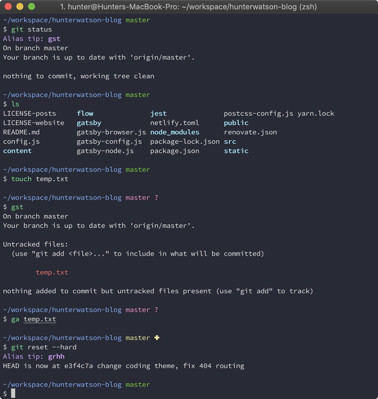 finished terminal preview